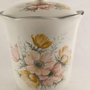 Rare St Michael Lidded Jar Anemone Pattern Pot England Import Limited Version