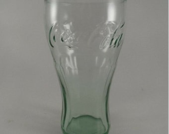 Vintage Coca-Cola Coke Clear Glass/Cup Rare UNUSUAL SIZE 4 1/2" Tall