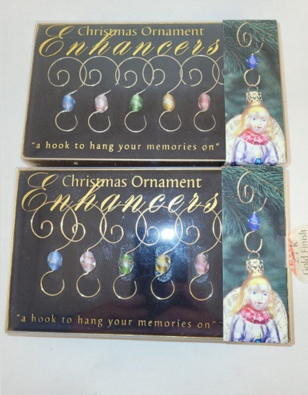 12 NEW Christmas Ornament Enhancers Hooks Czech Glass 24k Gold/silver Finish Etsy