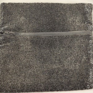 CLUB MONACO Bolso de mano con cuentas negras, bolso de mano, 4 bolsillos, lentejuelas