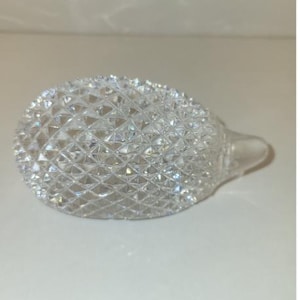Vintage Waterford Crystal HEDGEHOG Rare Diamond-Cut Pyramid Stud Design Ireland