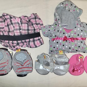 6 Pc Lot Build a Bear BAB Sandals Shoes Roller-Skates Clothes Accessories