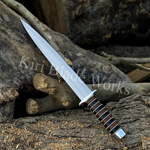 Handmade D2 Steel Arkansas Toothpick Knife, 17in Double Edge Dagger