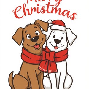 Download immediato - Babbo Natale con i cani Buon Natale / 33 file PNG ad alta risoluzione per biglietti, artigianato, magliette, poster e progetti File PNG ad alta risoluzione
