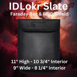 RFID-blockerande Faraday-fodral för surfplatta, telefon, nycklar och mer - Skydda din integritet med blockeringsteknik - ID Lokr Slate RFID-fodral