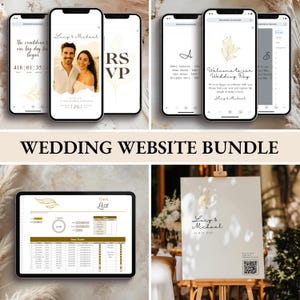 Web Wedding Invitation with RSVP | Seating Chart Website | Guest List Planner | Tableau Template with QR Code | Web Wedding Suite