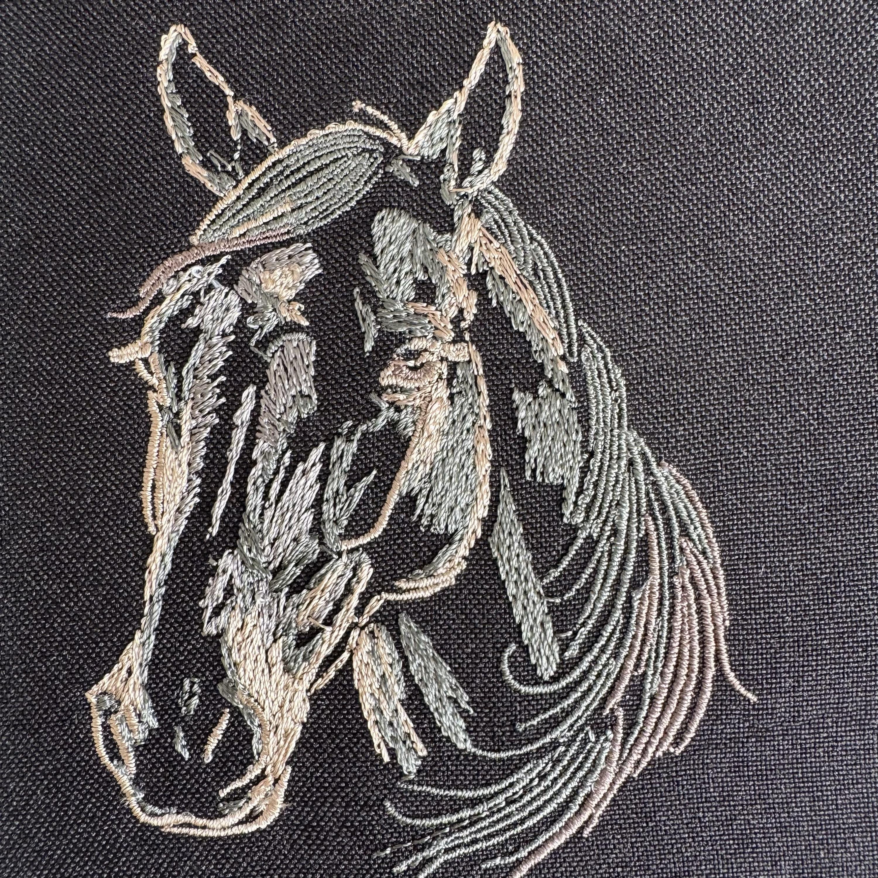 Majestic Horse Head Embroidery Design - Elegant Equine Embroidery ...