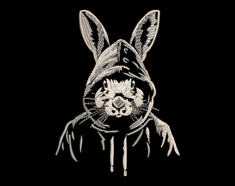 Hoodie Animals Embroidery Designs Urban Style Animal Pattern, PES Files