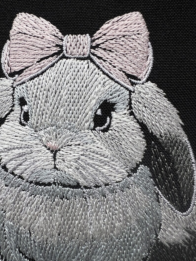 Charming Bunnies Embroidery Design - Gentleman and Lady Rabbit for Dark ...