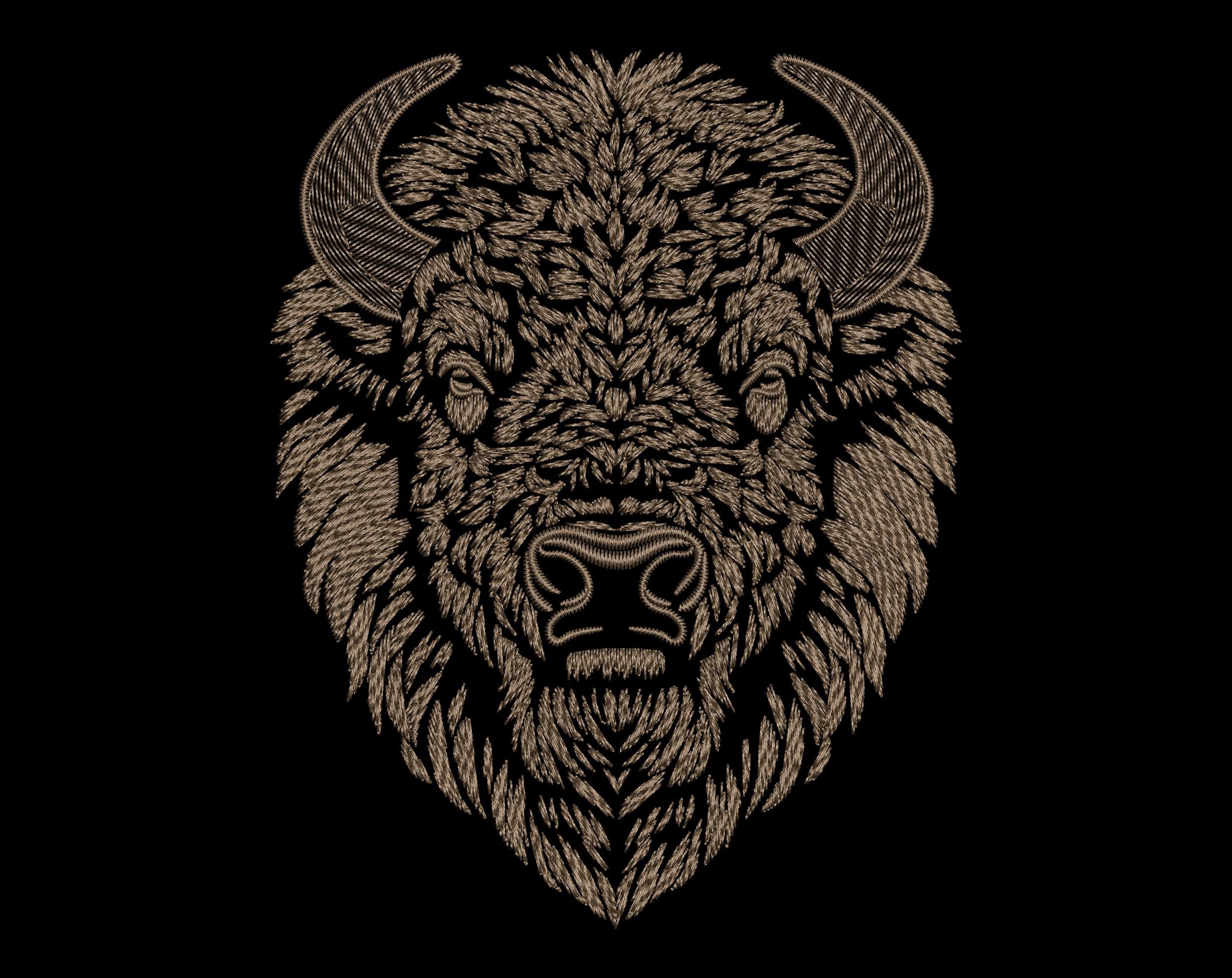 Buffalo Embroidery Design Bundle – Wild American Bison Patterns for ...