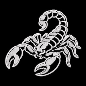 Scorpion Embroidery Design, Scorpion Lover Gift, Gothic Arachnid Machine Embroidery File, Desert Animal, PES