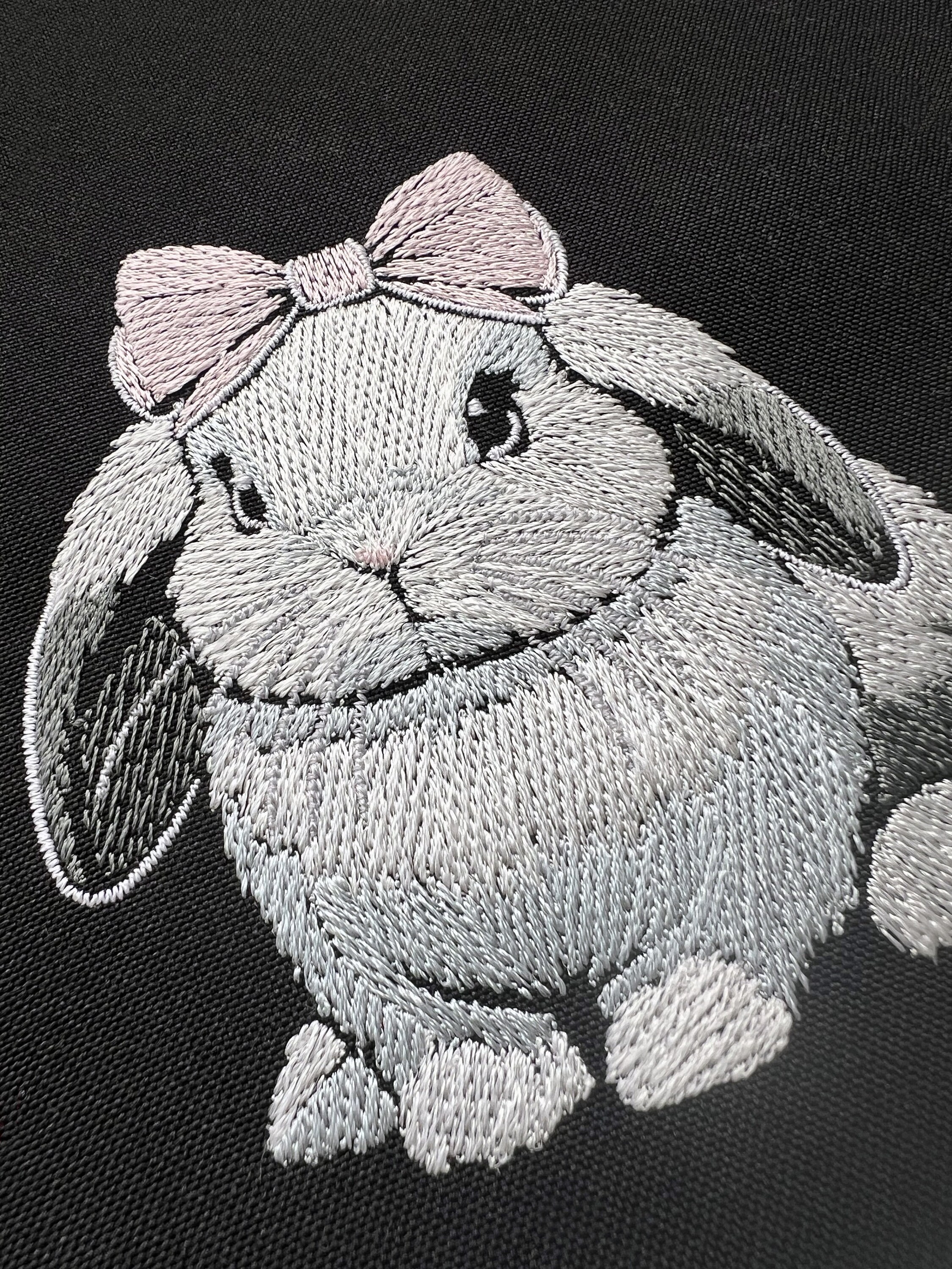 Charming Bunnies Embroidery Design - Gentleman and Lady Rabbit for Dark ...