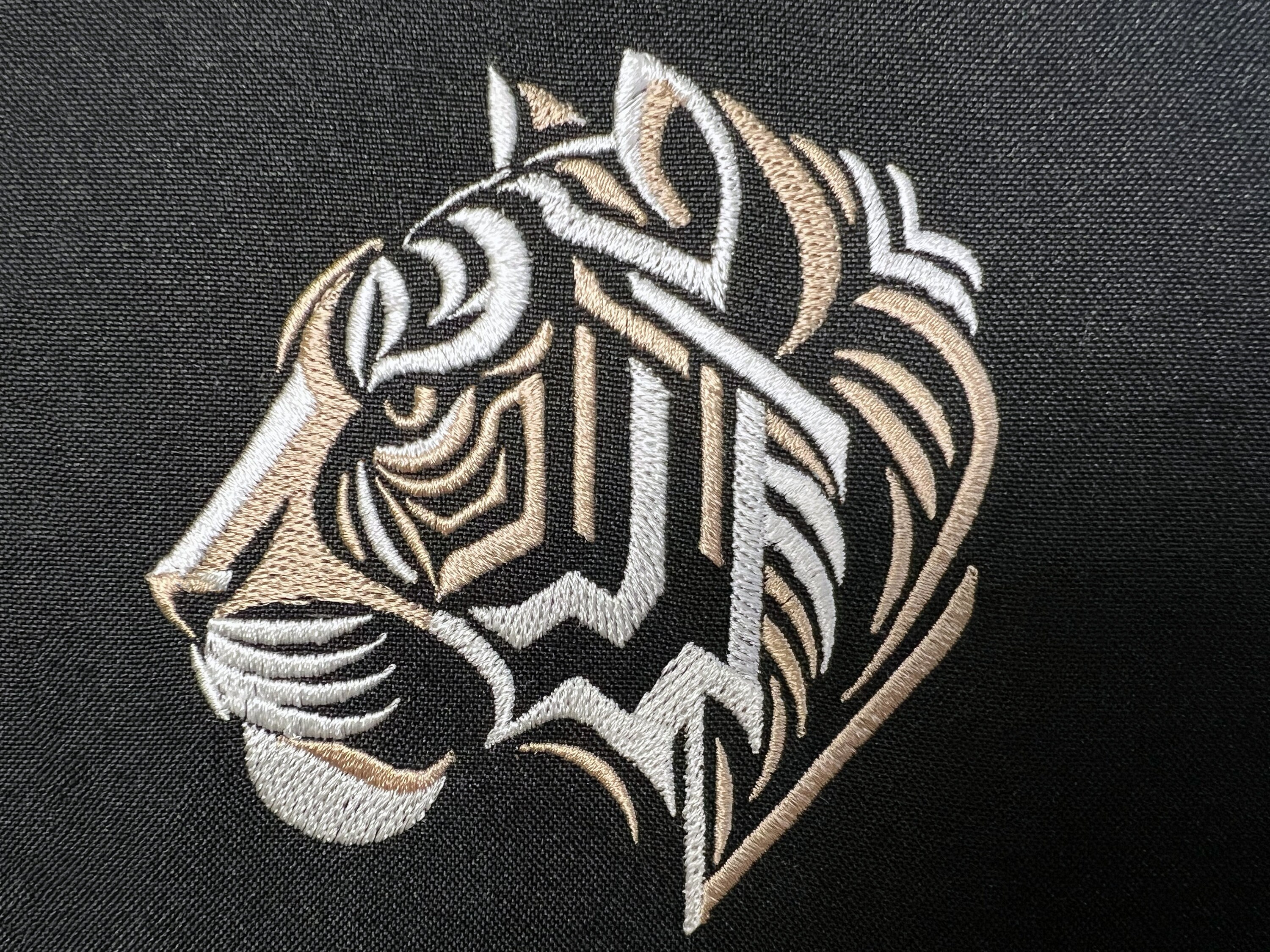 Geometric Tiger Head Embroidery Design - Abstract Feline Pattern for ...