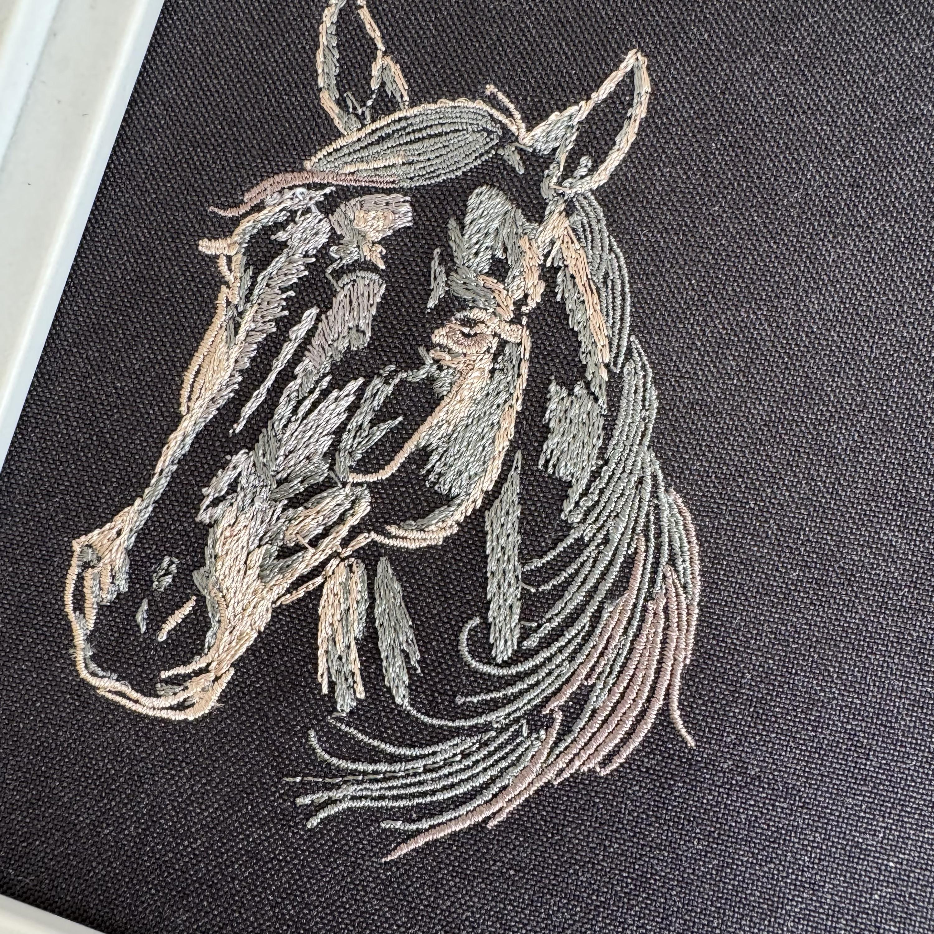 Majestic Horse Head Embroidery Design - Elegant Equine Embroidery ...