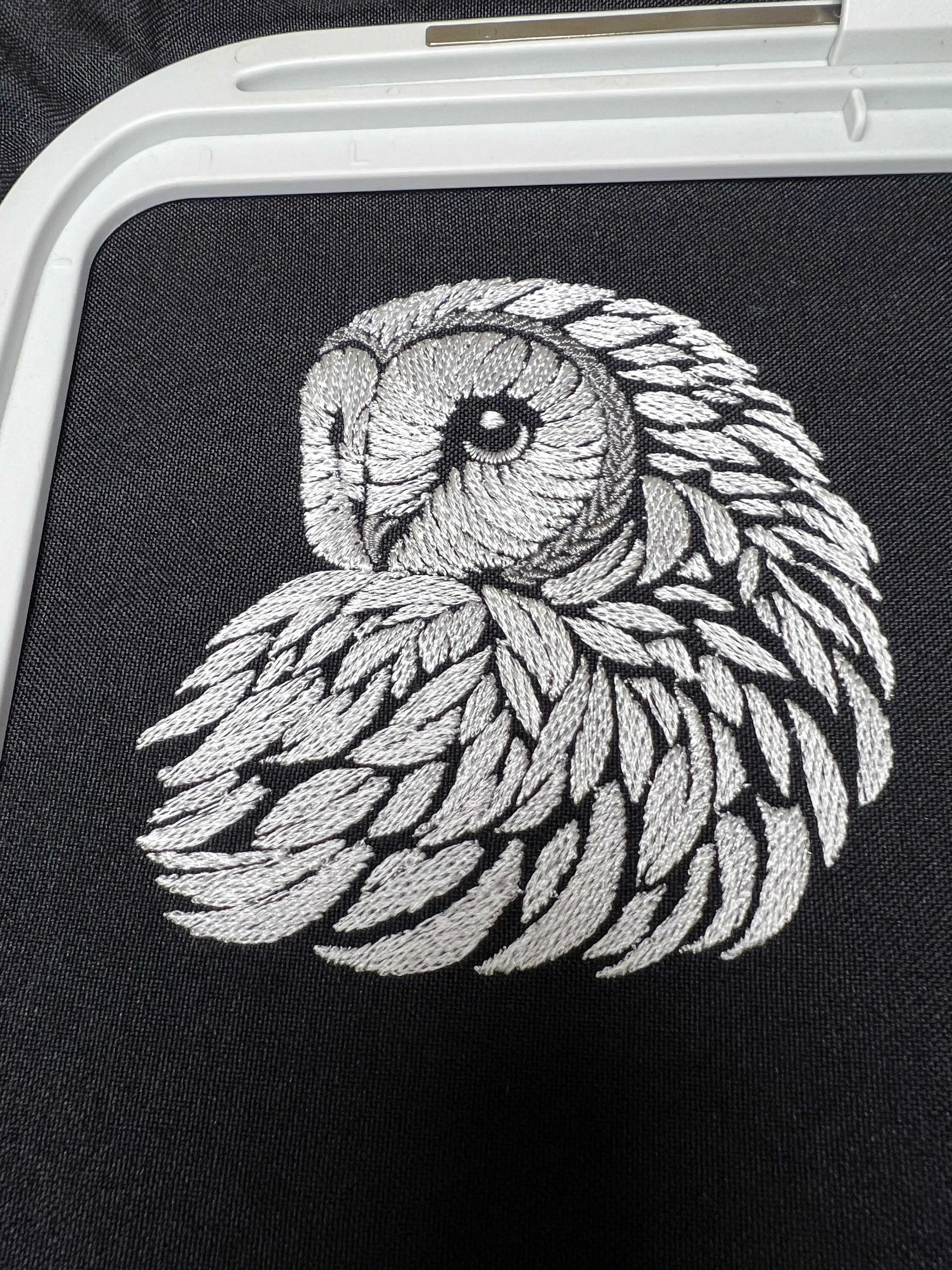 Photo inspiration: Whispering Owl Cat Targeted Stimulation Aid Reference: Majestic Owl Embroidery Design Mystic Nocturnal Whisper Wise Night