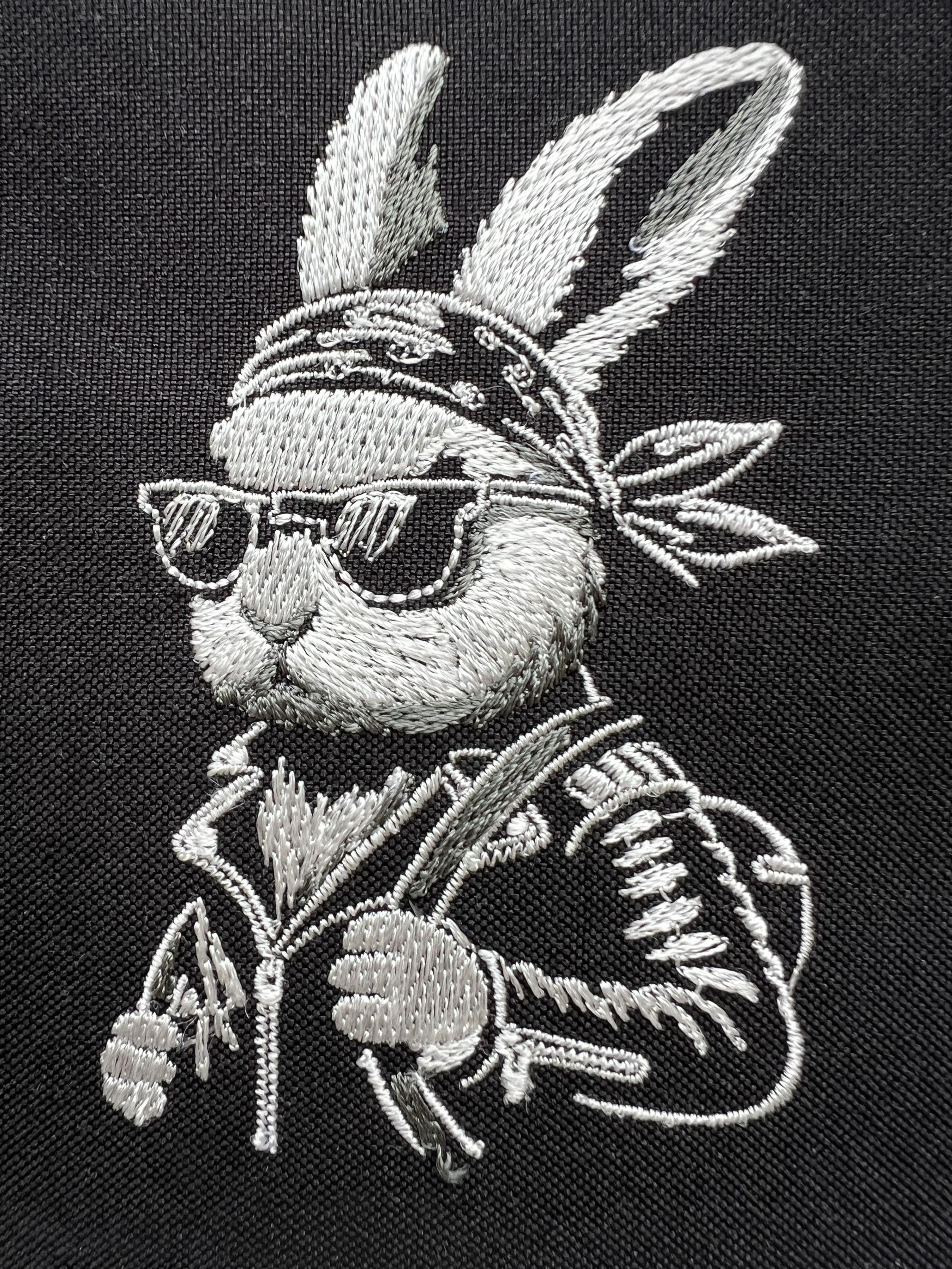 Biker Bunny Embroidery Design Set - Cool Rabbit in Leather Jacket ...
