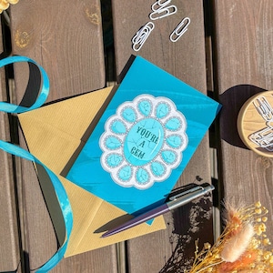 You&#39;re A Gem Greetings Card Turquoise Jewellery Thank You Card Cowgirl Birthday Card Western Inspired Country Music Card For Anniversary