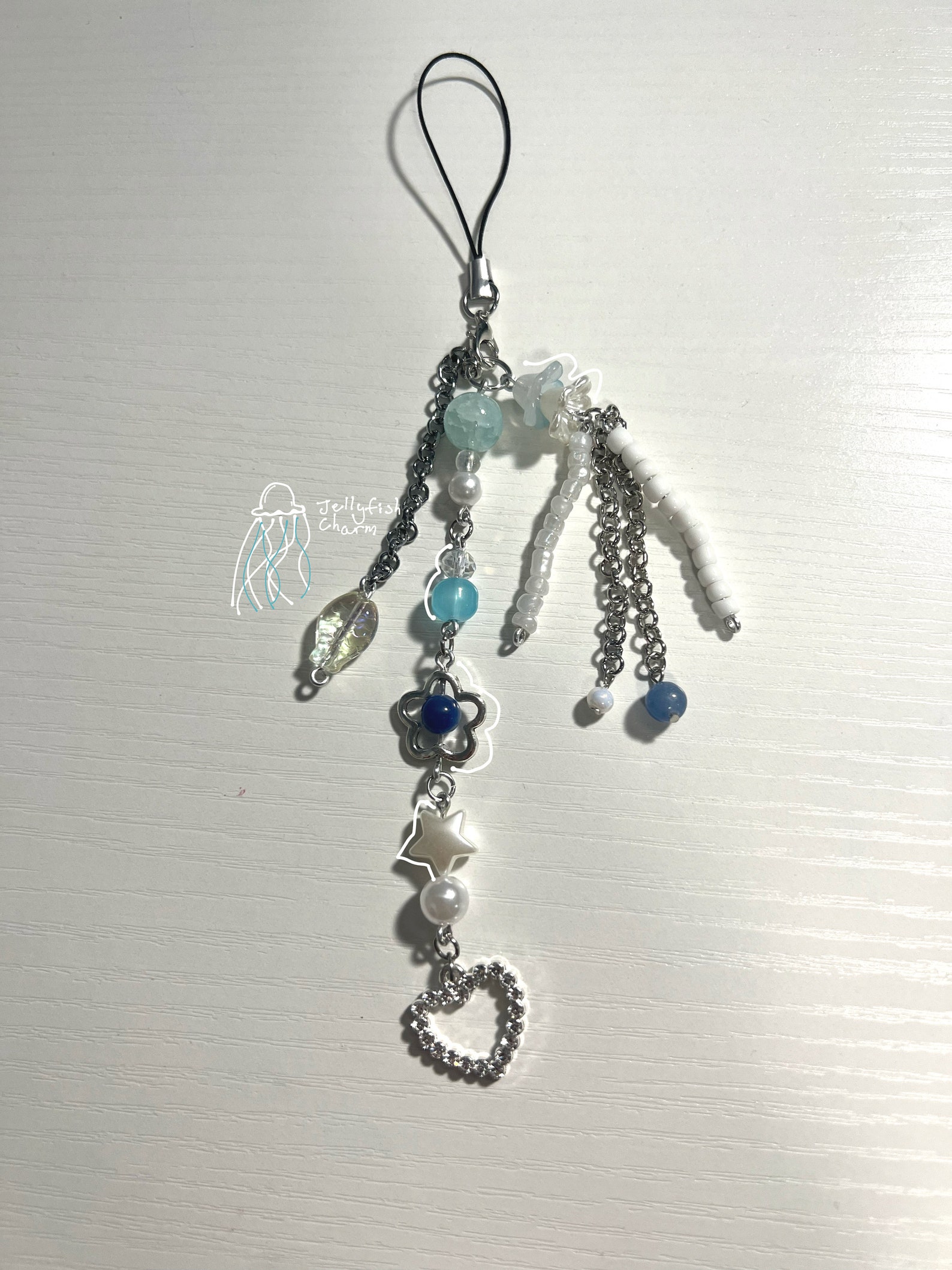 Y2k Acubi Grunge Fairycore Jellyfish Phone Charm Gift Keychain - Etsy