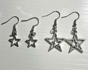 Y2k acubi fairycore grunge star earrings gift