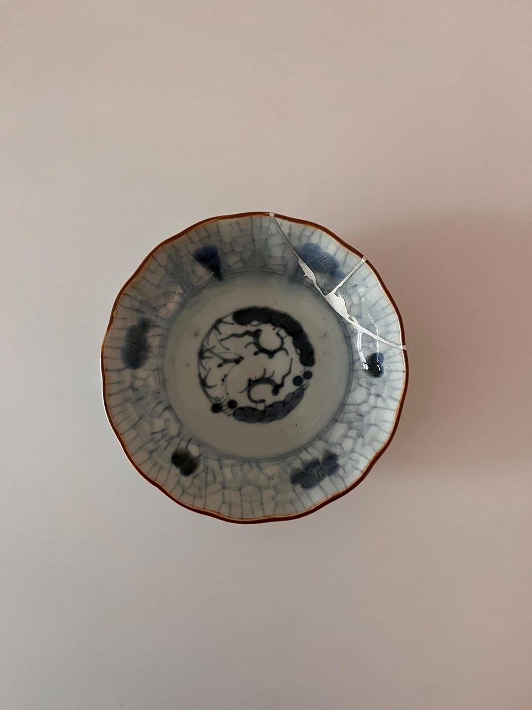 Kintsugi-repaired Antique Ceramic Bowl Imari-silver 01 - Etsy