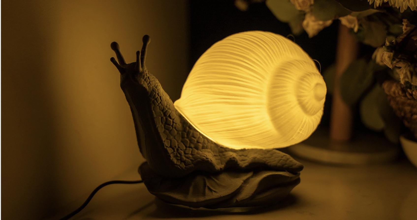Bright Snail Lamp, 3d Snail Lamp, Desk Decoration, Office decoration, Custom Lamp, Snail Light, Cottagecore Lamp