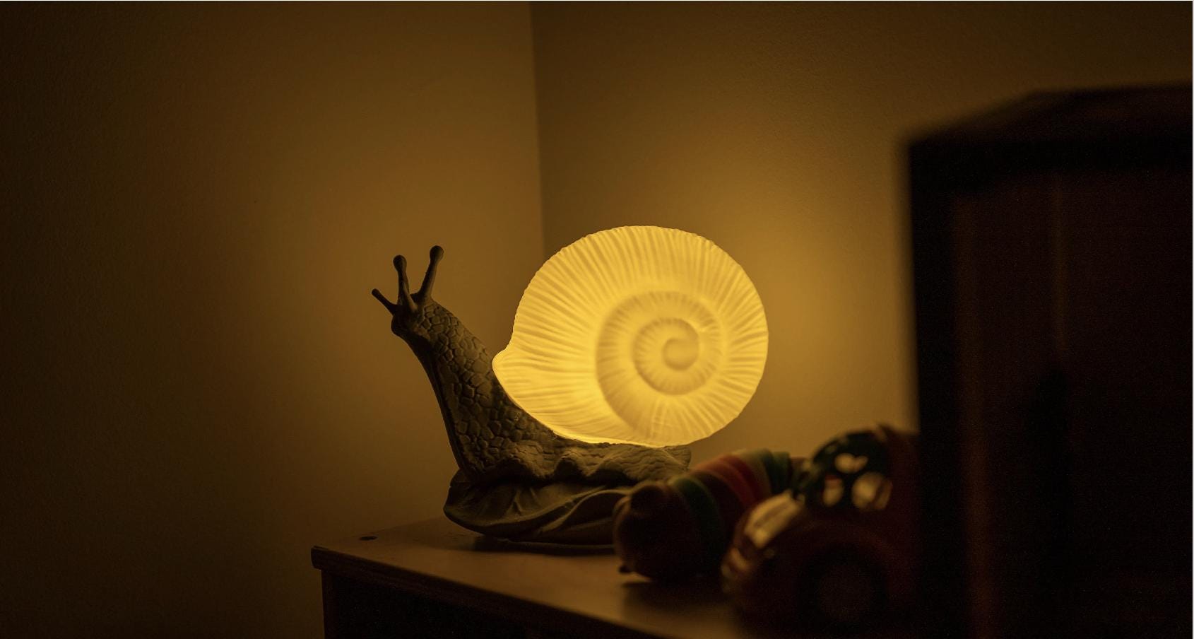 Bright Snail Lamp, 3d Snail Lamp, Desk Decoration, Office decoration, Custom Lamp, Snail Light, Cottagecore Lamp