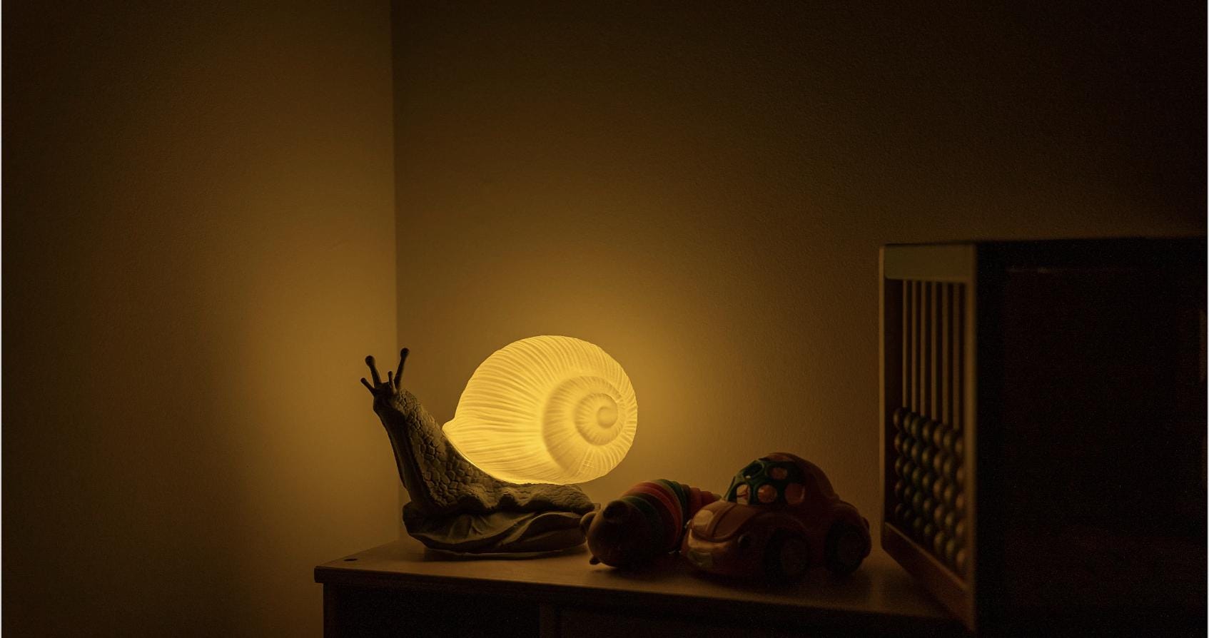 Bright Snail Lamp, 3d Snail Lamp, Desk Decoration, Office decoration, Custom Lamp, Snail Light, Cottagecore Lamp