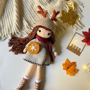Crochet doll, gift for daughter, Birthday gift for kids, Toys for girl, Special Handmade Gift for her,  Hand knitted doll, doll for sale