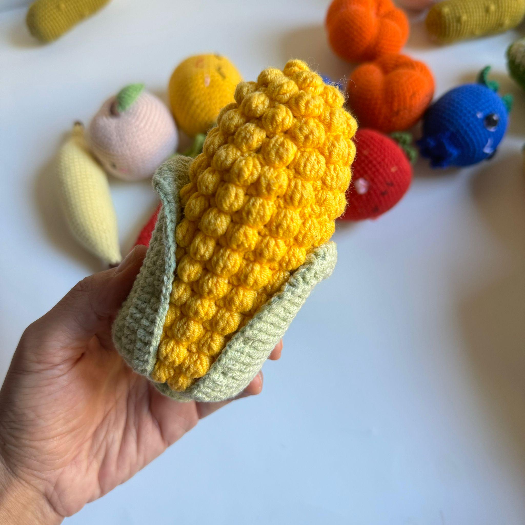 Baby Rattle, Crochet Fruits & Veggies Rattle Toys for Baby, Crochet ...