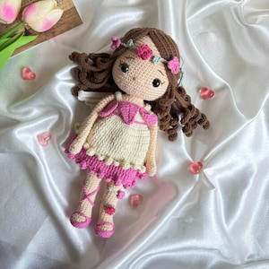 Handmade Crochet Doll, Fairy doll, gift for kids, Knit toy, Birthday gift for kids, Gift for daughter, niece gift, Baby plush, Baby doll