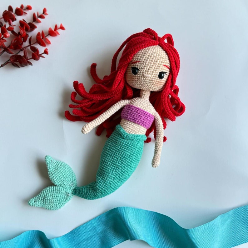 Handmade crochet The little mermaid doll