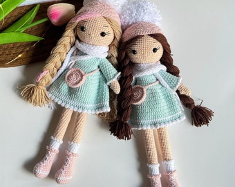 Muñeca tejida a mano, juguetes hechos a mano para niños, Adorable muñeca de ganchillo, regalo para hija, nieta, regalo de mejor amiga, regalo de cumpleaños para niños