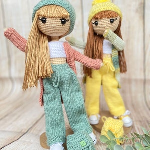 Muñeca crochet, Juguetes hechos a mano para niños, regalo para ella, Regalo de cumpleaños, para hija, Muñeca natural, venta, Muñeca tejida a mano con accesorios imagen 5