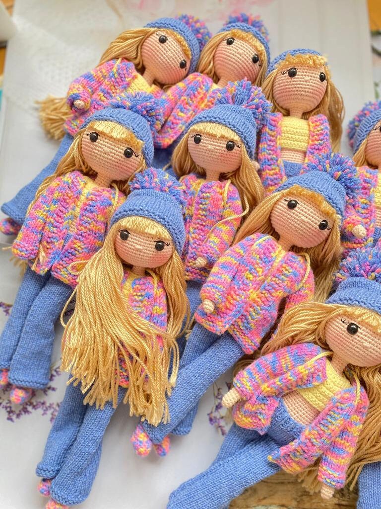 Handmade Crochet Doll with Special Fancy Dress, Gift for Kids