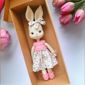 Little bunny, Handmade toys for babies and kids, Gift for kids, Knit doll, Crochet Rabbit toy, Birthday Easter gift, Unique Handmade gift