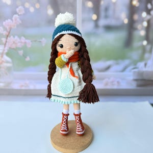 Handmade Crochet Doll, gift for kids, Gift for her, Knit toy, Birthday gift for kids, doll with accessories, Gift for daughter, Amigurumi