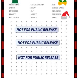 Christmas Word Search