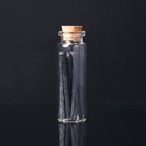 Minimalist Matches | Safety Matches in Jar Set, Long Black Matches, Bulk Matches, Fireplace Matches for Candle, Match Sticks Bottle