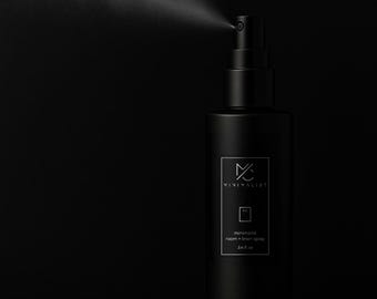 Espray minimalista para habitación y lino / Fragancia moderna para el hogar, aromas lujosos y limpios para el hogar o viajes - Diseño vanguardista, espray negro para habitación