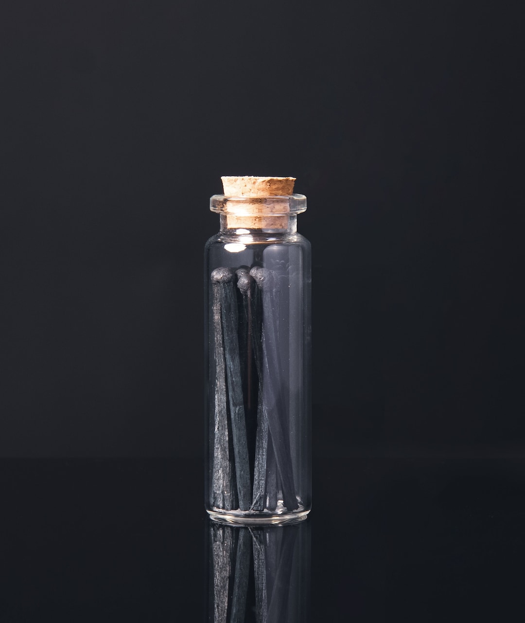 Minimalist Matches Safety Matches in Jar Set, Long Black Matches, Bulk