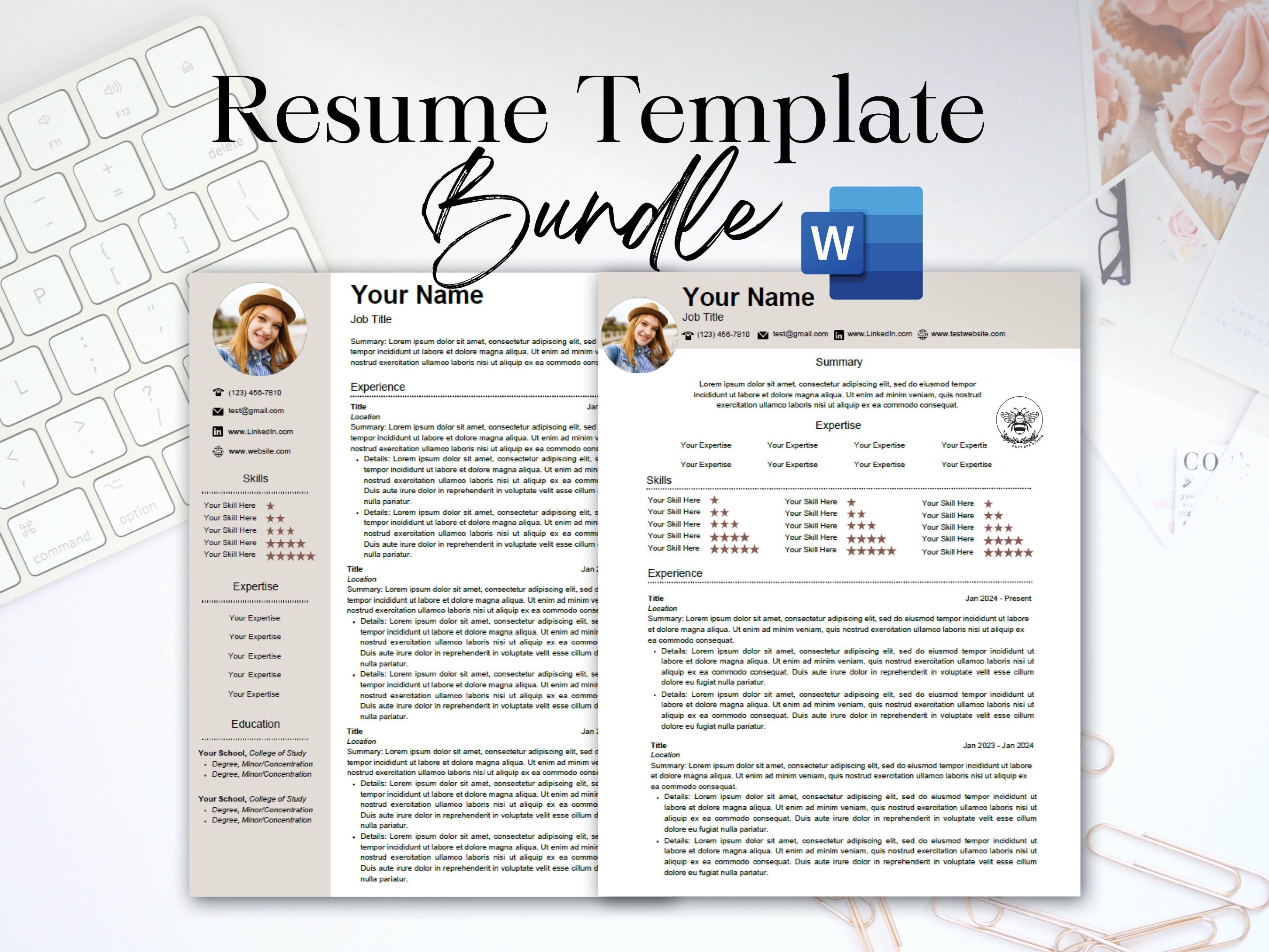 MS Word Resume Template Bundle - Etsy Australia