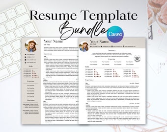 Pacote de modelos de currículo do Canva