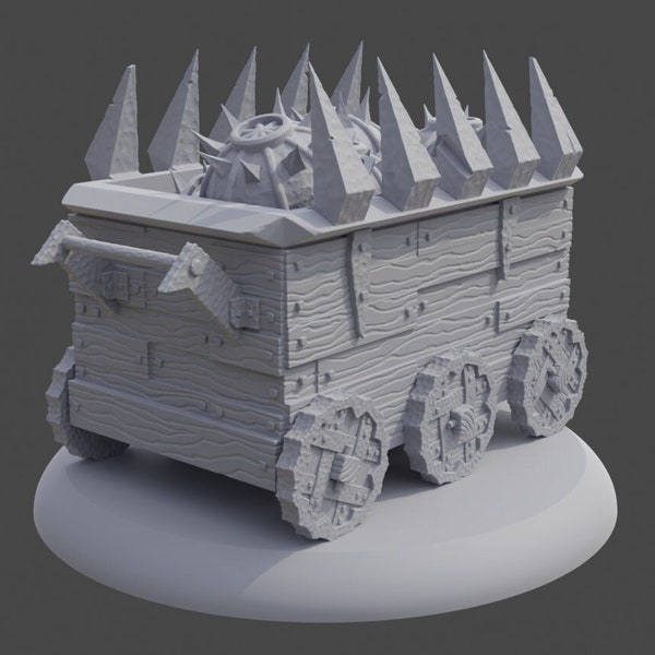 White Hand Siege Cart - STL File