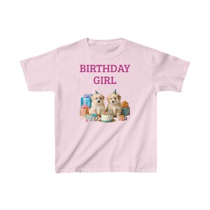 Kids birthday tshirt with cute dogs, US cotton, Kid birthday gift, Kid birthday t-shirt with dogs, Kid birthday shirt, Girl Birthday