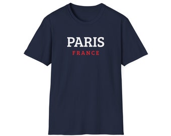 Paris tshirt, US cotton Unisex Softstyle T-Shirt, Paris t-shirt