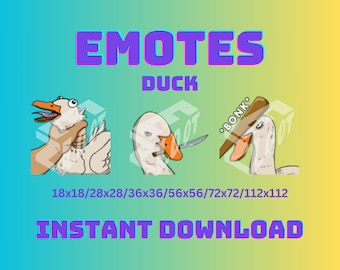 Funny Duck Twitch Emotes Pack (Digital Download)