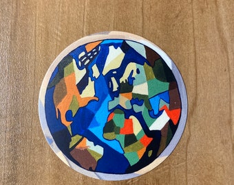 Geometric Earth Sticker