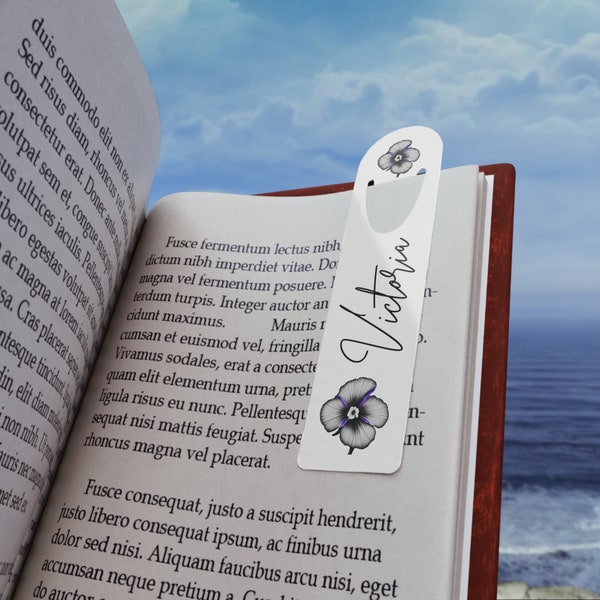 Personalized Birth Flower Bookmark