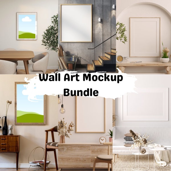 Premium Frame Mockup | Ultimate Value Bundle Scandi Interior | 7 High-Quality Frame Mockups