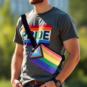 Pride Belt Bag: Flag Design. Stylish Fanny Pack. Adjustable Crossbody Bag for Her, Him, or They - Perfect for Travel and Everyday Use